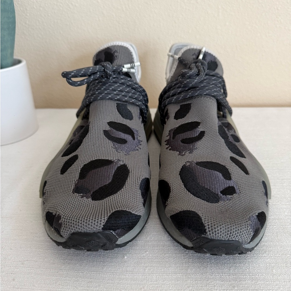 Adidas Gray and Black Patterned Mesh Athletic Sneakers - Picture 5 of 12